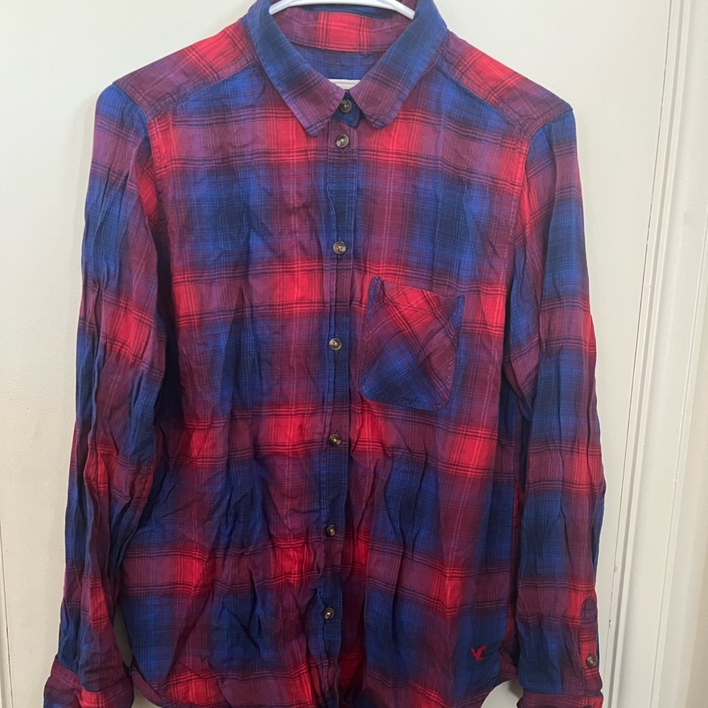 American Eagle Outfitters Vintage Boyfriend plaid button down